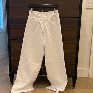 Zara Women's White Flare Jeans